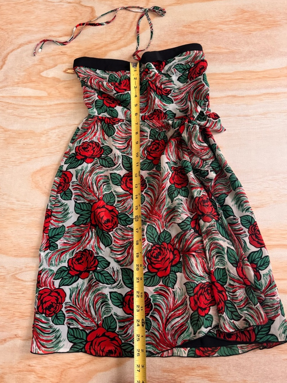 Anna Sui Rosa Mexicana Silk Halter Dress Size Zero - Picture 4 of 8